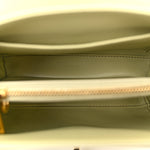 Satinated Calfskin Mini 16 Top Handle Bag Almond Green