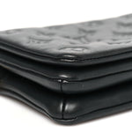 Lambskin Embossed Monogram Pochette Coussin Black