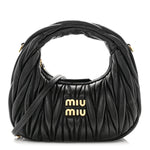 Nappa Matelasse Mini Wander Hobo Black