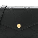 Gilbert Calfskin GG Super Mini Shoulder Bag Black