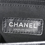 Calfskin Wool Embroidered Paris Hamburg Small Gabrielle Hobo Dark Navy Blue
