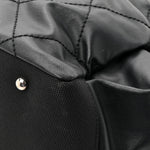 Coated Canvas Quilted Large Paris Biarritz Tote Black