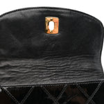 Patent Flap Waist Belt Bag Black