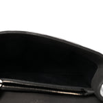 Sheepskin Matelasse Chevron Monogram Medium College Bag Asphalt