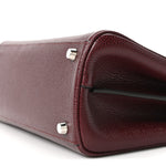 Grainy Calfskin Small Zumi Top Handle Bag Vintage Bordeaux