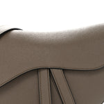 Grained Calfskin Saddle Bag With Strap Clay Green