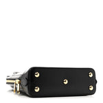 Boarded Plutone Calfskin Small Horsebit 1955 Top Handle Bag Black