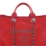 Lurex Boucle Medium Deauville Tote Red