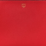 Grained Calfskin Milla Double Crossbody Bag Ruby Red