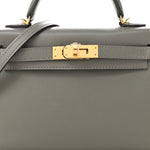 Madame Calfskin Mini Kelly Sellier 20 Gris Meyer