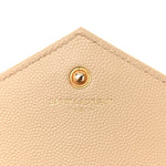 Grain De Poudre Matelasse Chevron Monogram Chain Wallet Nude Powder