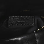 Lambskin Quilted Medium Loulou Puffer Monogram Chain Satchel Black