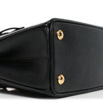 Saffiano Lux Micro Galleria Shoulder Bag Black