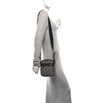 Oblique Messenger Pouch Beige Black