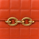 Lambskin Carre Quilted Le Maillon Satchel Orange