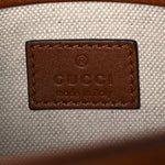 New Canvas Charisma Calfskin Crystal GG Monogram Mini Horsebit 1955 Shoulder Bag Camel Ebony