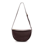 Soft Calfskin Moon Sling Bag Plum