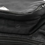 Re-Nylon Saffiano Metal Triple Pocket Belt Bag Black