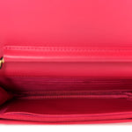 Tweed Calfskin Signe Wallet On Chain WOC Black Pink Orange