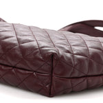 Lambskin Quilted Maxi Icare Shopping Tote  Rouge Cabernet