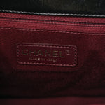 Glazed Calfskin Quilted Perfect Edge Tote Black