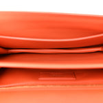 Lambskin Carre Quilted Le Maillon Satchel Orange