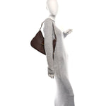 Pebbled Calfskin Monarch Hobo Bag Saddle Brown