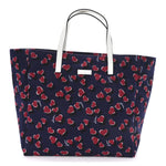 Canvas Heartbeat Print Medium Tote New Wine