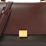 Sleek Calfskin Tri-color Small Trapeze Wine