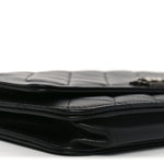 Lambskin Quilted Boy Wallet On Chain WOC Black