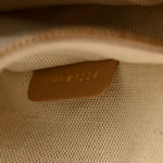 Canvas Calfskin Embroidered Small Plan De Paris Book Tote With Strap Beige