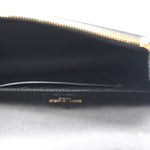 Grain De Poudre Matelasse Chevron Monogram Envelope Chain Wallet Black