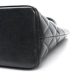 Caviar Quilted Medallion Tote Black