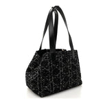 Calfskin Tweed Cannage Medium Toujours  Black White