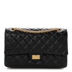 Aged Calfskin Quilted 2.55 Reissue 226 Flap Black