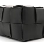 Lambskin Maxi Intrecciato Brick Cassette Bag Black