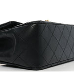 Lambskin Quilted Mini Rectangular Flap Black