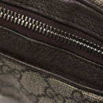 GG Supreme Monogram Textured Calfskin Web Large Attache Shoulder Bag Beige Ebony New Acero