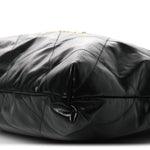Shiny Calfskin Quilted Chanel 22 Black White