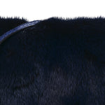 Mink Fur Snakeskin Crossbody Bag Navy