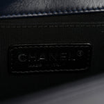 Faded Calfskin Quilted Small Studded Boy Flap Navy