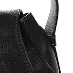 Calfskin Medium Marcie Round Crossbody Bag Black