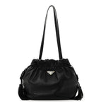 Nappa Drawstring Tote Black