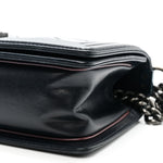 Calfskin Embossed Medium Paris Salzburg Boy Flap Navy