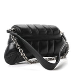 Nappa Vertical Matelasse Small Maxi Horsebit Chain Shoulder Bag Black