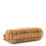 Suede Calfskin Mini Quilted Monogram Camera Bag Golden Leaf
