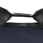 Calfskin Denim Large The Bow Bag Blue Black
