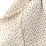 Nappa Intrecciato Canvas Fringe Maltinto Tote White