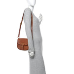 Box Calfskin Medium Bobby Flap Dark Tan