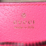 GG Supreme Monogram Textured Dollar Calfskin Web Ophidia Small Crossbody Bag Beige Ebony Fuchsia